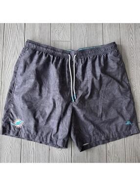 Tommy Bahama Miami Dolphins Swim Trunks Shorts Men’s Large Gray Tropical NFL XL